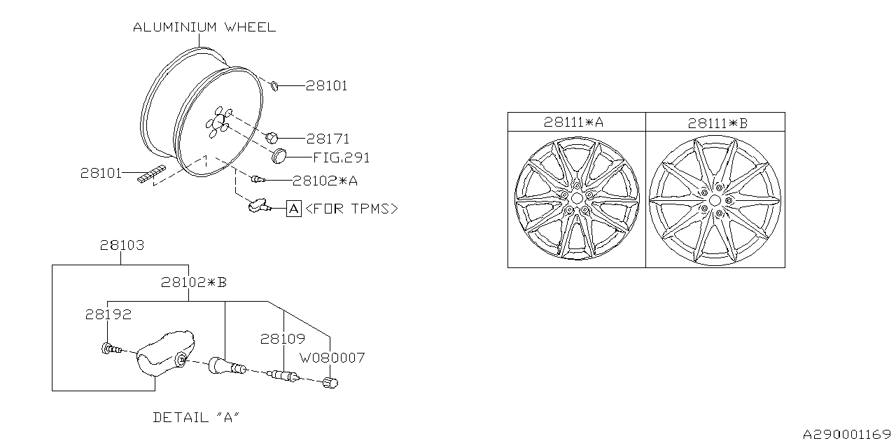 28111CC050 Subaru DISC WHEEL AL 18
