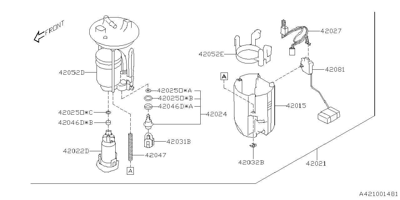 42022FL02C Subaru Pump With Filter