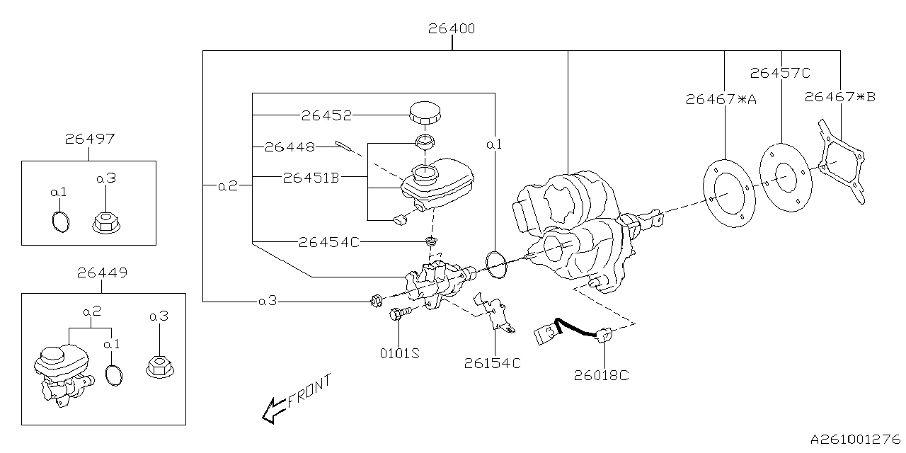 Subaru 26449XC00A MA CYL KIT 26449XC00A Subaru MA CYL KIT