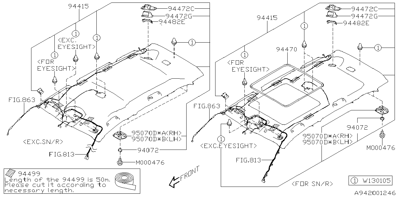 94476SJ000 Subaru Hook