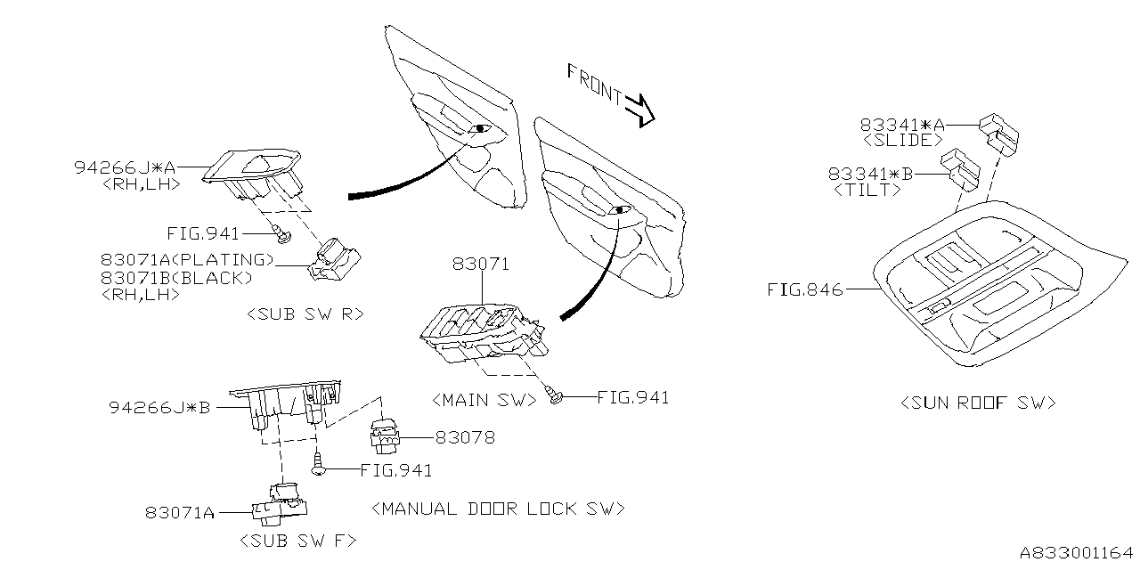 83071VC060 Subaru SW ASSY P W