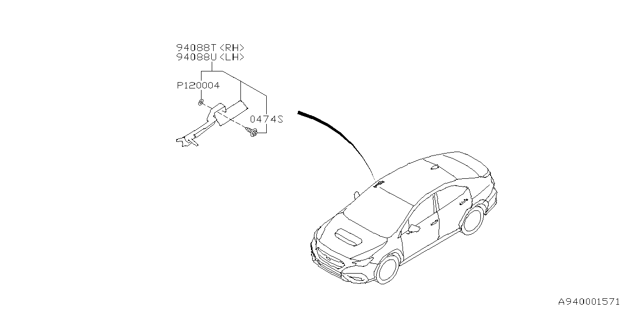 94088VC000 Subaru PAD AY A PLR RH