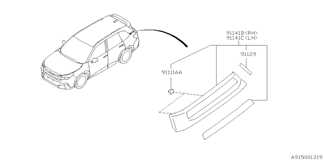 65280SL110 Subaru COVER D PLR ASSY LB