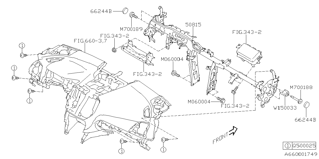 66300FL00B9P Subaru BEAM STRG COMPL