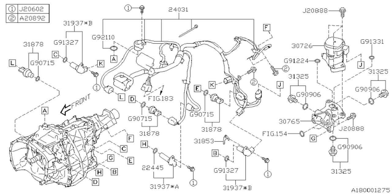 Subaru 24031AB101 HARN-TRANS 24031AB101 Subaru HARN-TRANS