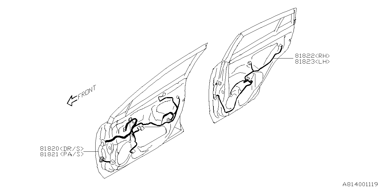 81825FN030 Subaru CORD DOOR R