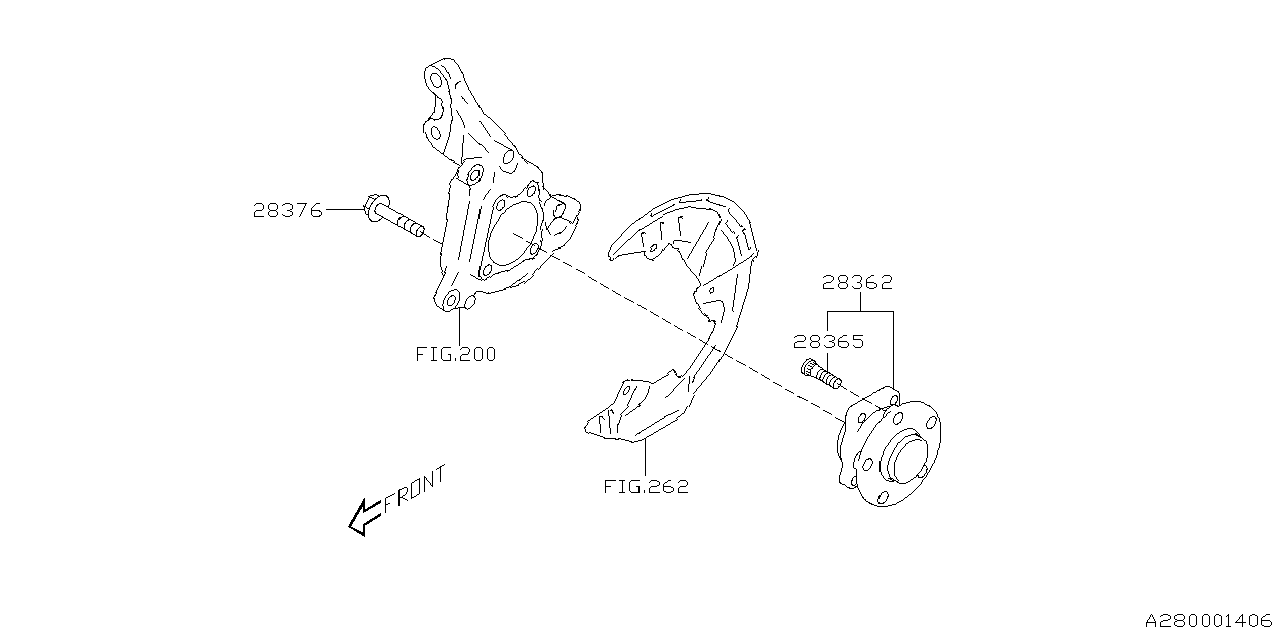 28373CC001 Subaru HUB UNIT COMPL F