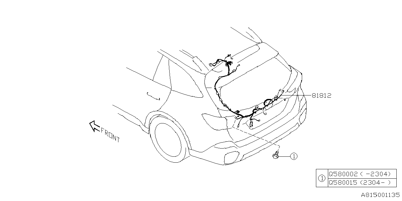 81817AN22A Subaru CORD REAR GATE USA