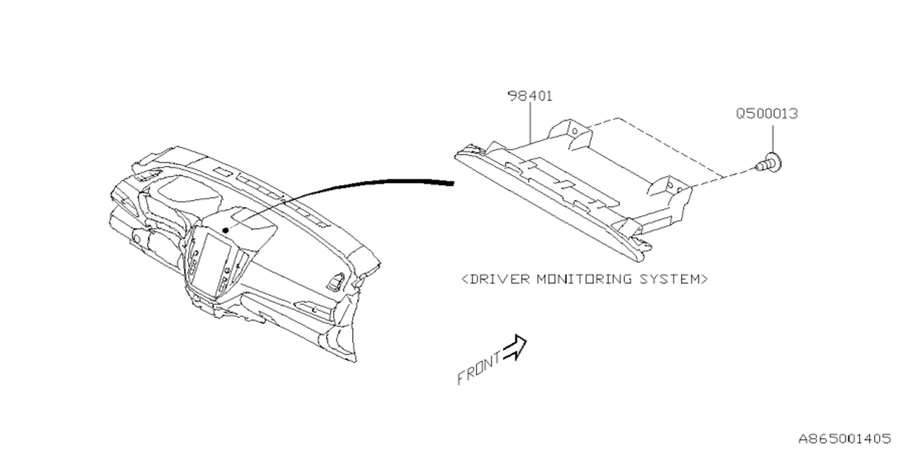 Subaru 98401VC220 DRVR MONI UNIT 98401VC220 Subaru DRVR MONI UNIT