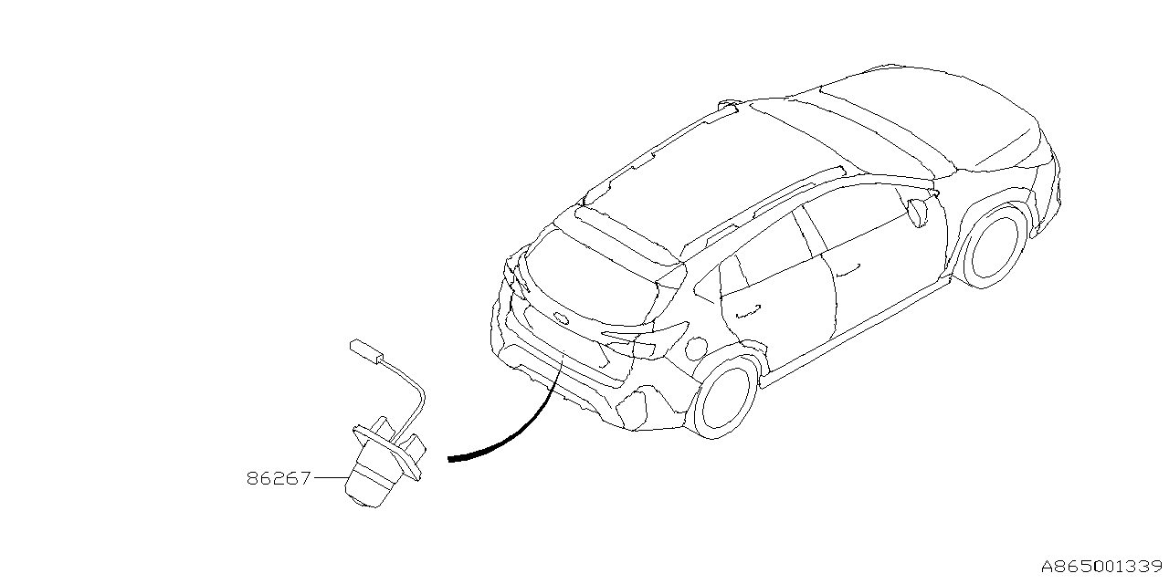 Subaru 86267FN00A R V CAMERA ASSY WGN 86267FN00A Subaru R V CAMERA ASSY WGN