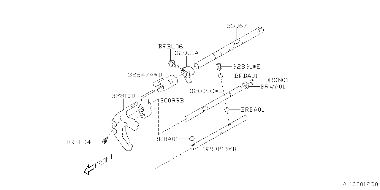 30099AA930 Subaru FORK-GEAR SHIFT NO.4