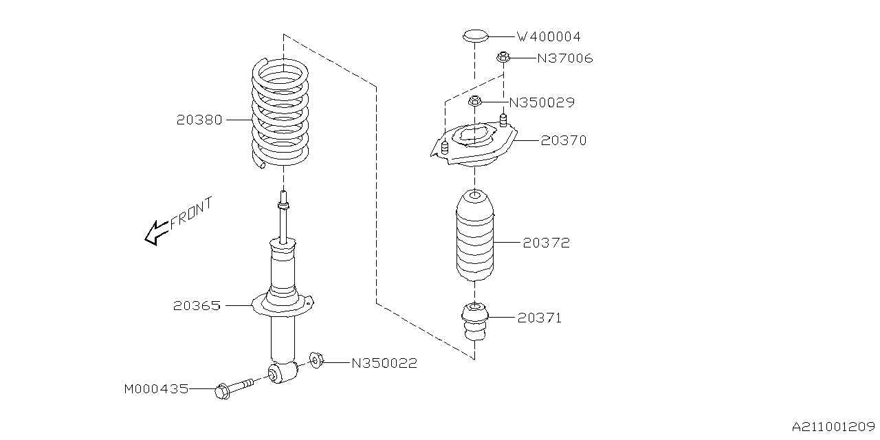 20380FN01A Subaru COIL SPRING R