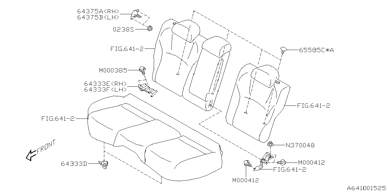 64375FN010 Subaru STRIKER BACKREST LH