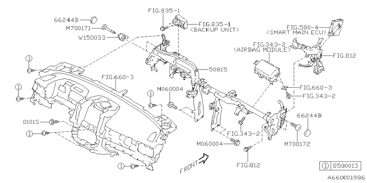 66300SL0209P Subaru BEAM STRG COMPL USA