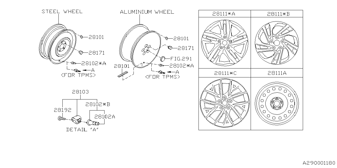 Subaru 28111FN040 DISC WHEEL AL 18 28111FN040 Subaru DISC WHEEL AL 18