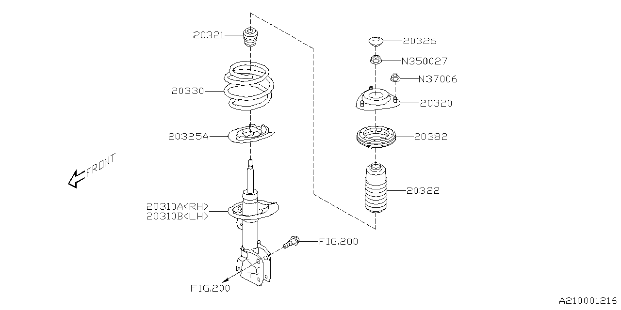 20330VC230 Subaru Coil Spring Front