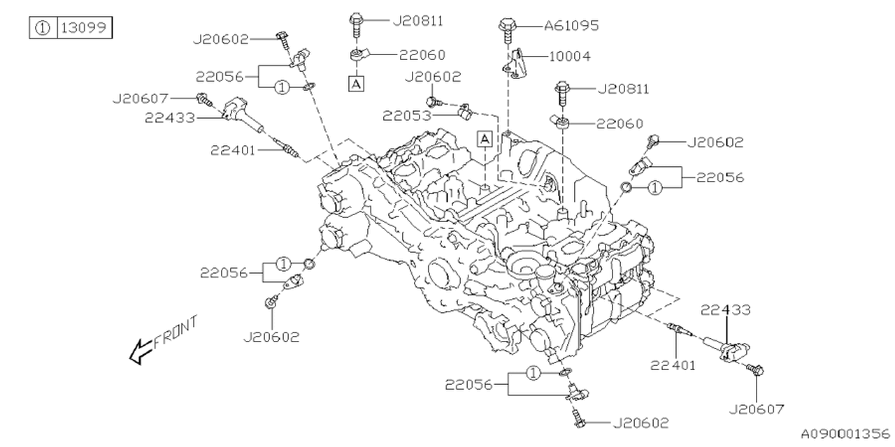 22433AA870 Subaru COIL ASSY-IGN