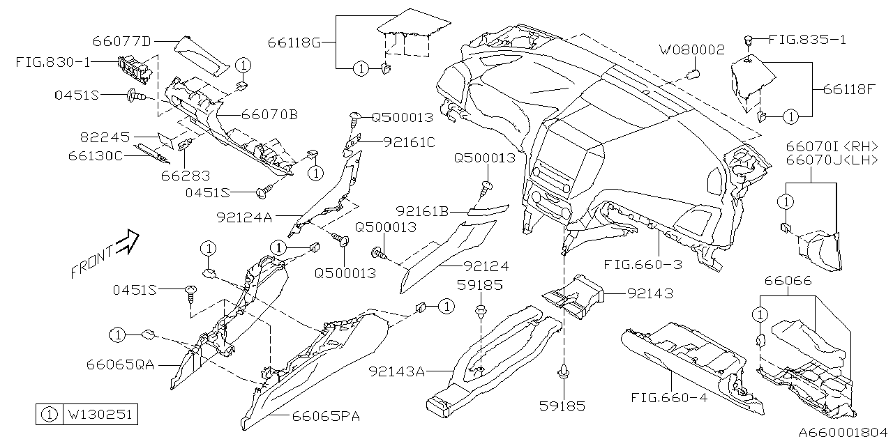 92161SJ040 Subaru RING ORN HI RH