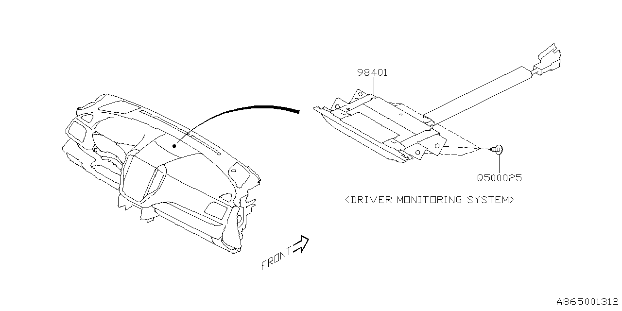 98402XC00A Subaru DRVR MONI ASSY
