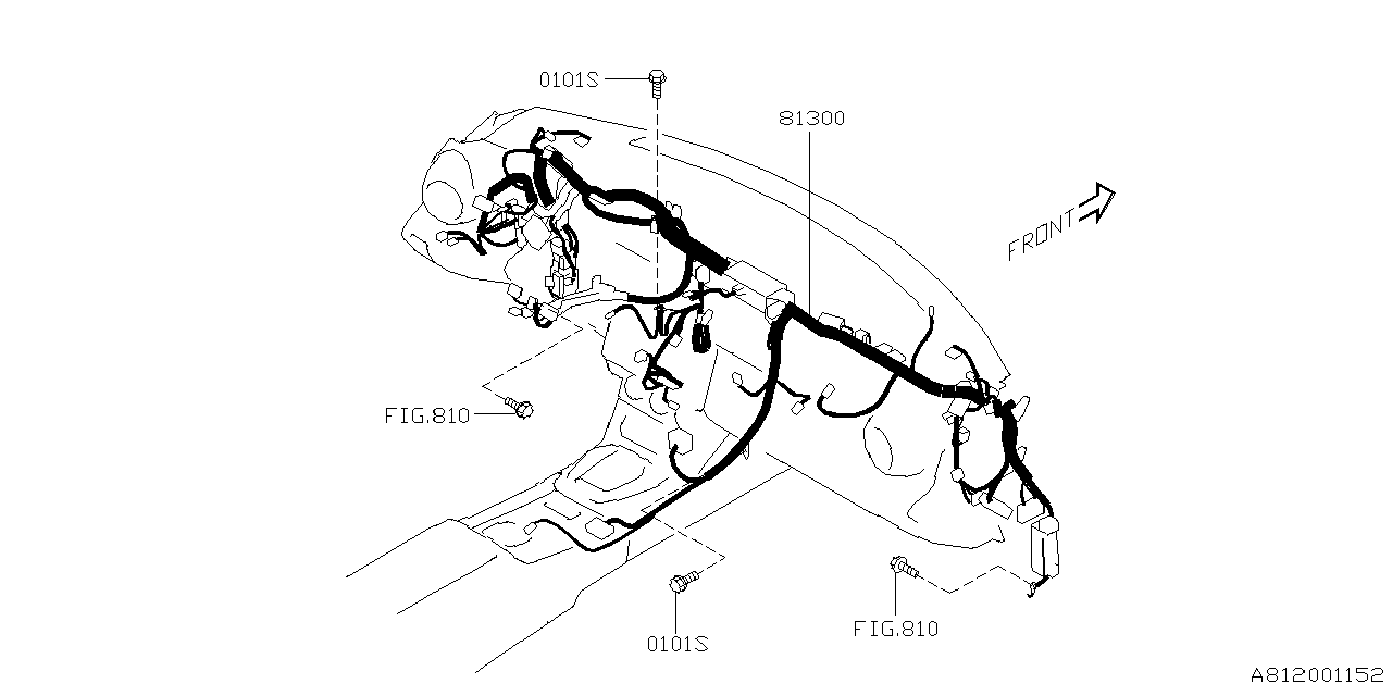 81302CC710 Subaru Instrument Panel Wiring Harness (USA)