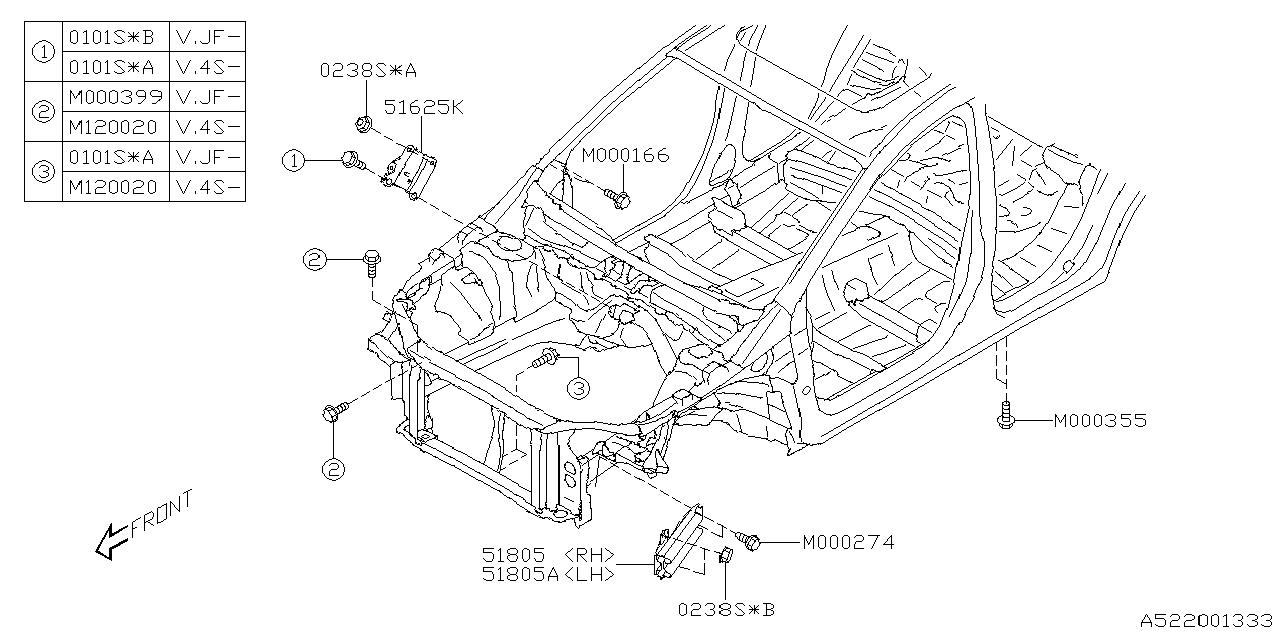 Subaru 50825FN05A9P GUSSET CP FT SD RH 50825FN05A9P Subaru GUSSET CP FT SD RH