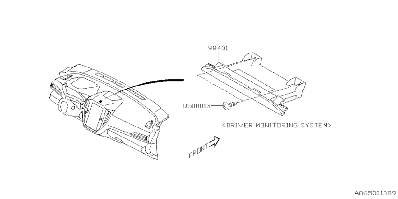 Subaru 98401SL001 DRVR MONI UNIT 98401SL001 Subaru DRVR MONI UNIT