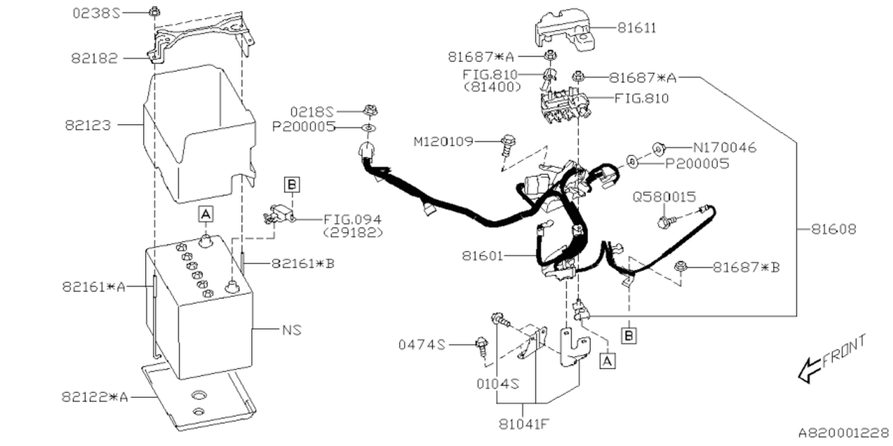 81601SL021 Subaru BATTERY CA ASSY