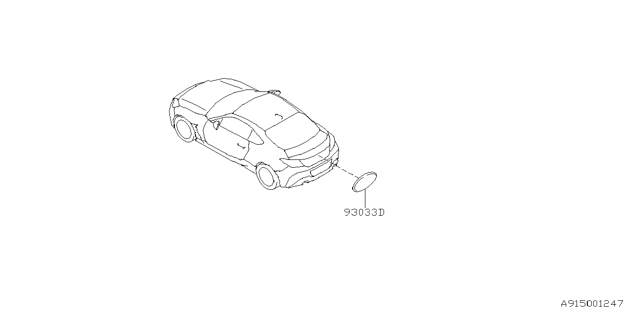 93033CC500 Subaru ORNAMENT R SBR