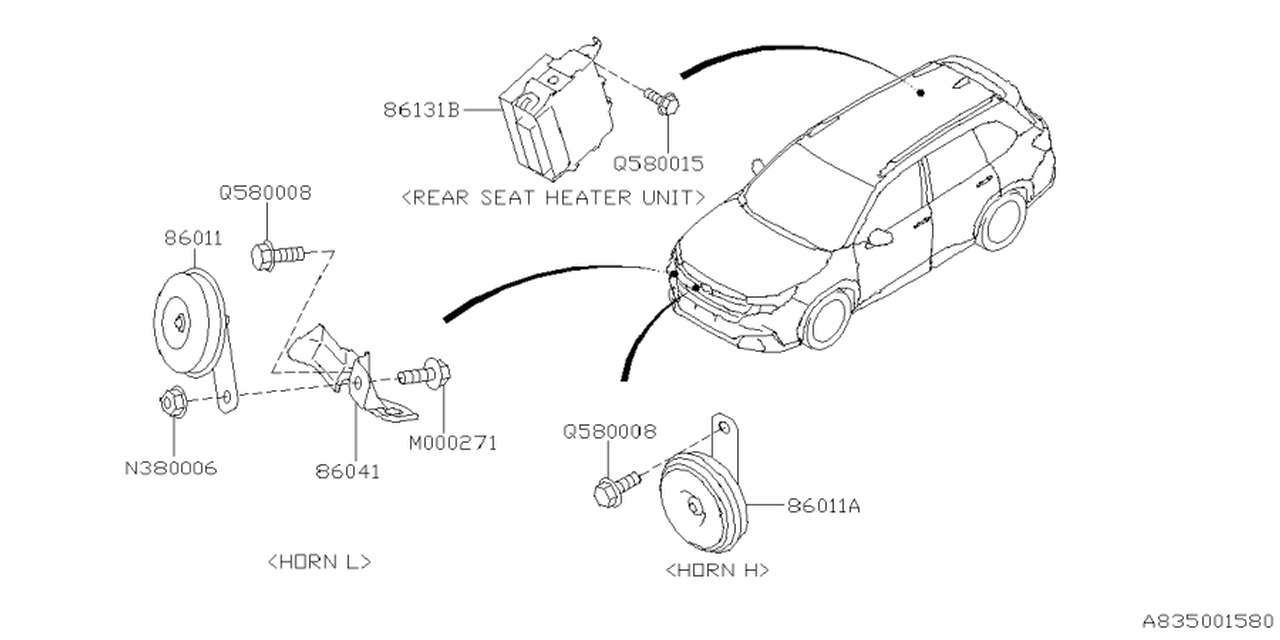 Subaru 86012SL000 HORN ASSY (L) 86012SL000 Subaru HORN ASSY (L)