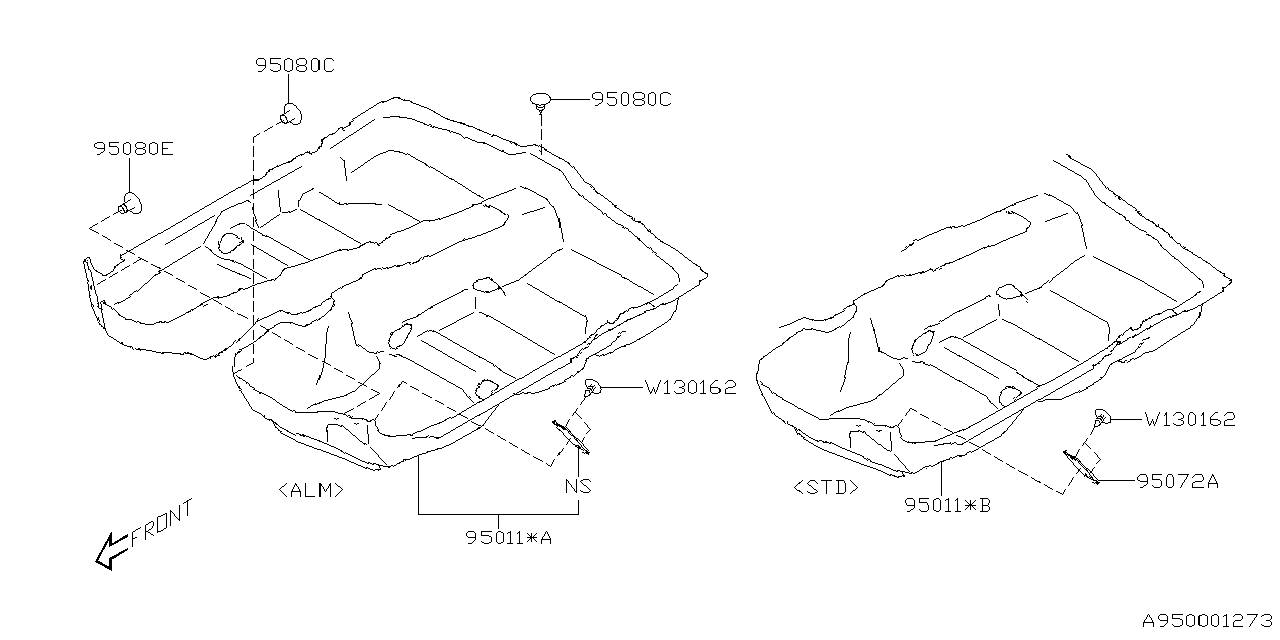 95011VC151 Subaru Mat Floor