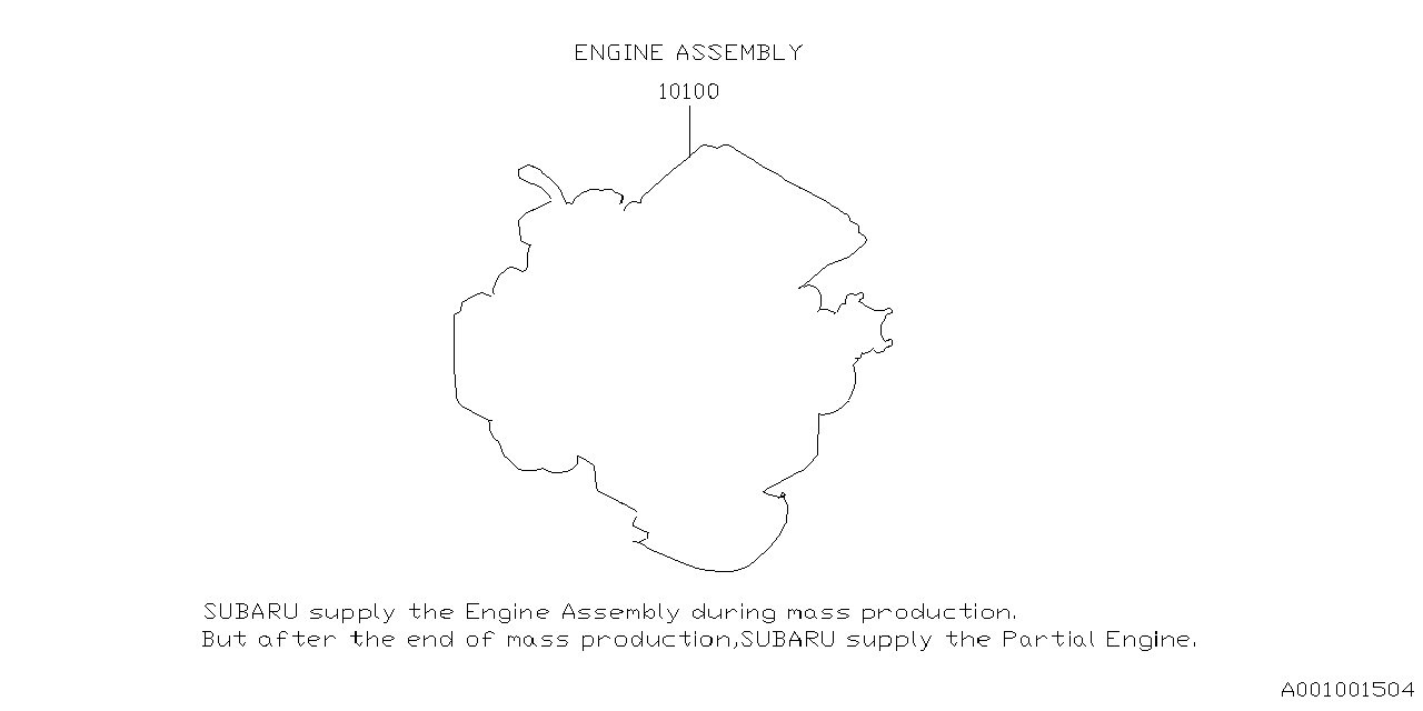 Subaru 10100CF010 ENGINE AY/FA24DXWUAA 10100CF010 Subaru ENGINE AY/FA24DXWUAA