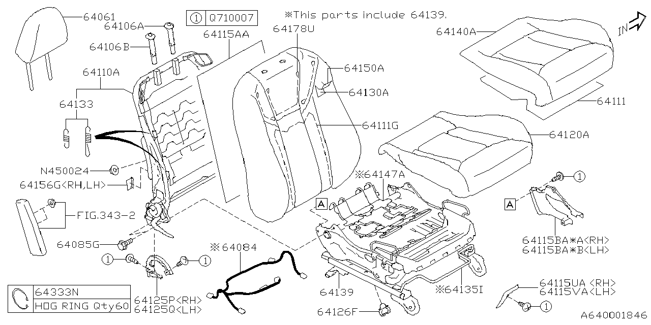 Subaru 64111VC700 SEAT HTR UNIT CUS 64111VC700 Subaru SEAT HTR UNIT CUS