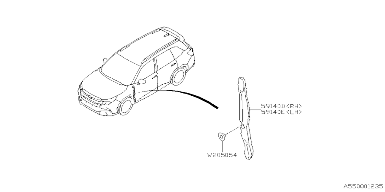 57256SL050 Subaru COVER FENDER LWR LH