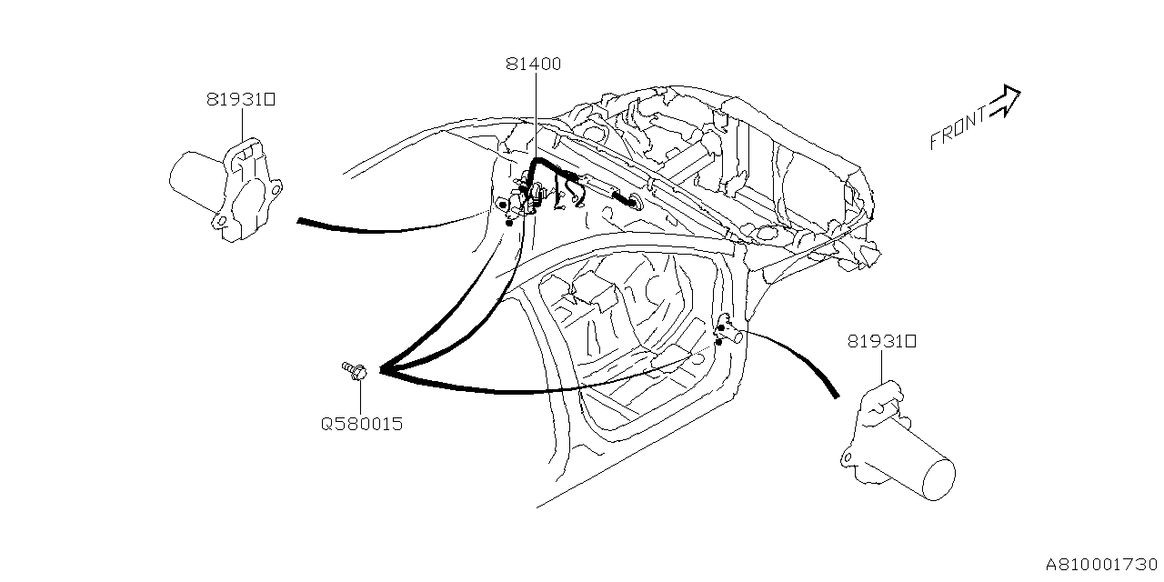 Subaru 81402FN03A Wiring Harness Center Bulkhead 81402FN03A Subaru Wiring Harness Center Bulkhead