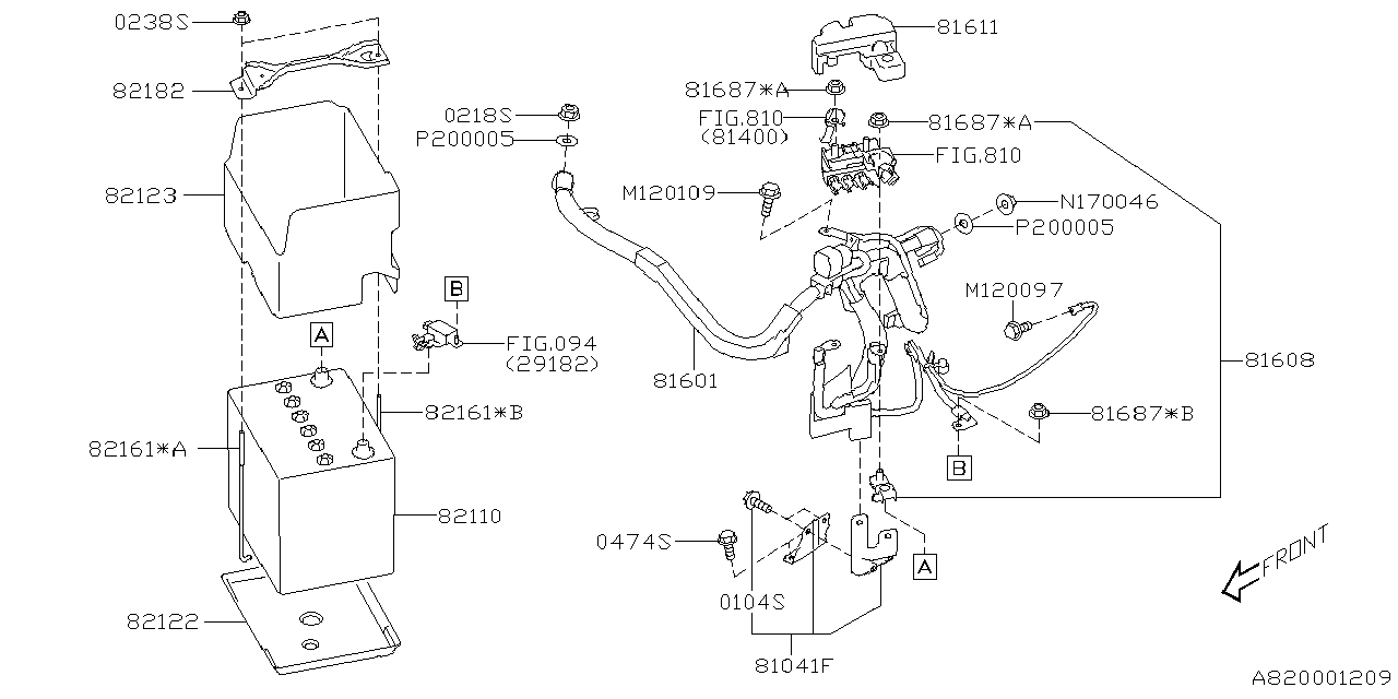 81601VC220 Subaru BATTERY CA ASSY