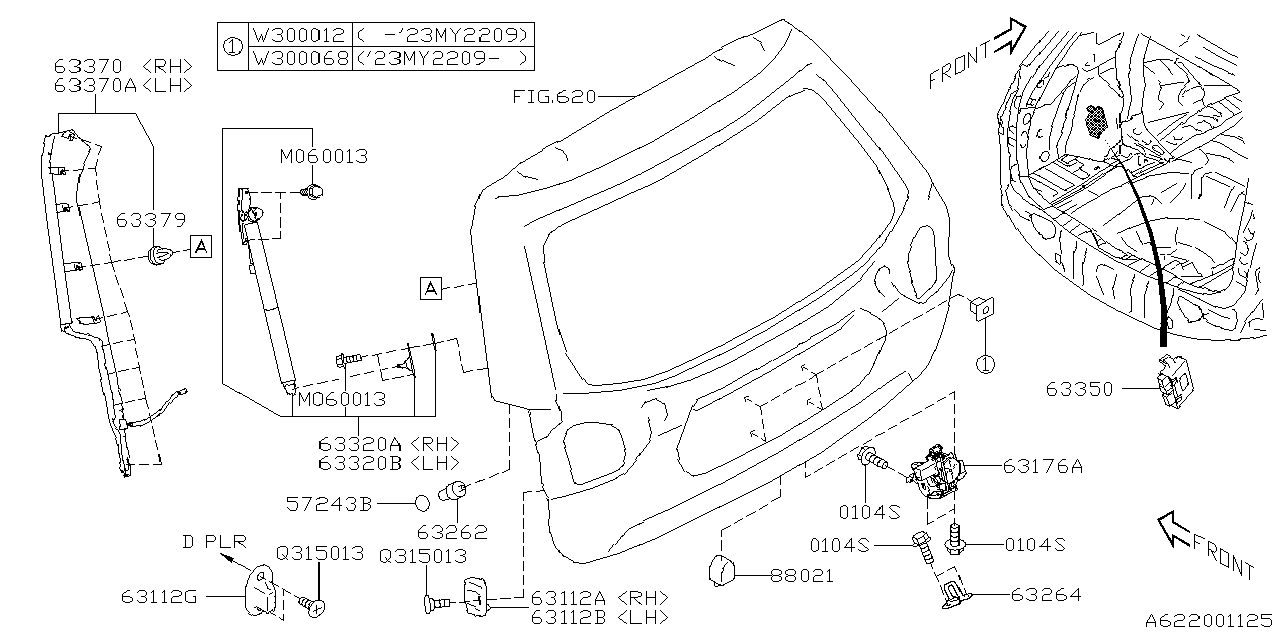 63032SJ101 Subaru LATCH&ACT ASSY RGPRG