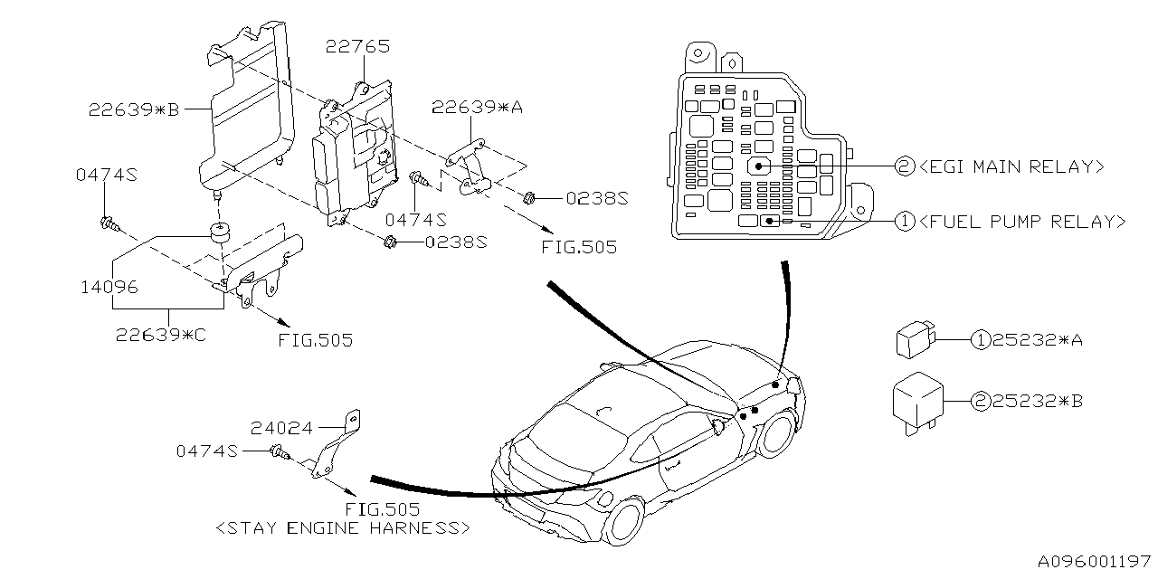22765AR281 Subaru Unit-EGI Control