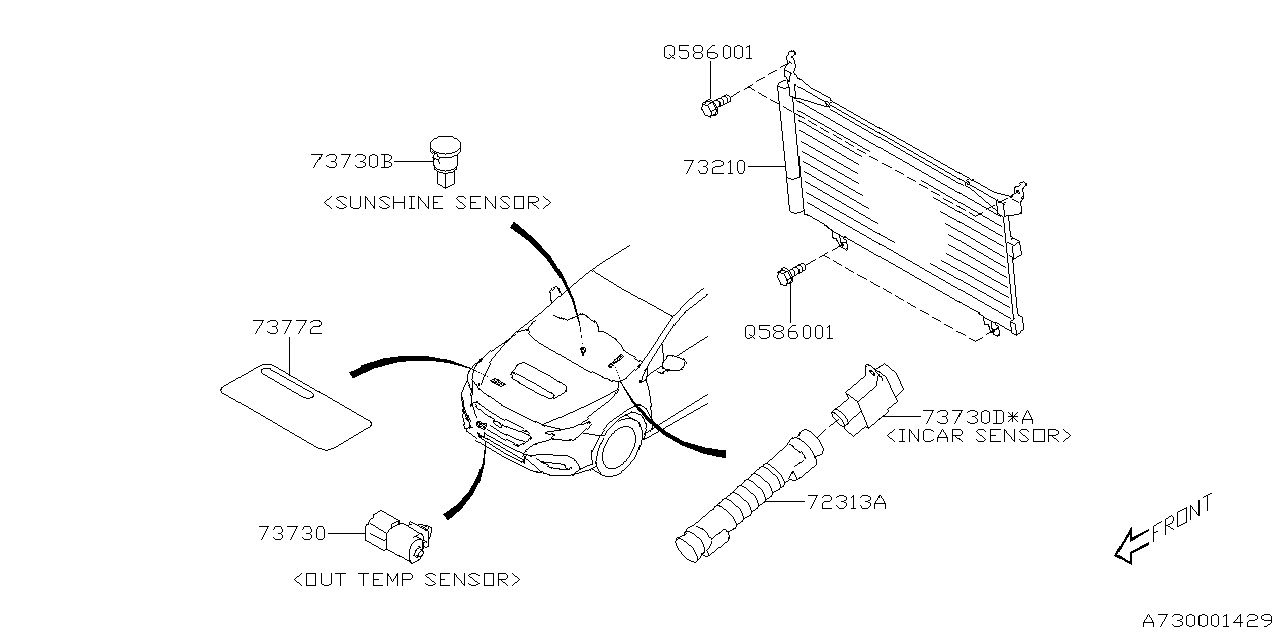 73210VC000 Subaru CONDENSER ASSY