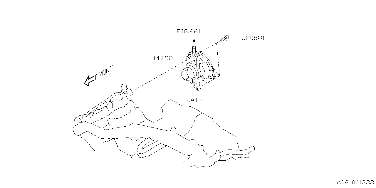 Subaru 14792AA140 PUMP-VACUUM 14792AA140 Subaru PUMP-VACUUM