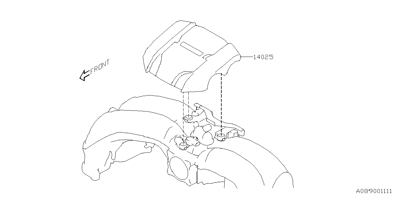 Subaru 14025AA600 COVER-COLLECTOR 14025AA600 Subaru COVER-COLLECTOR