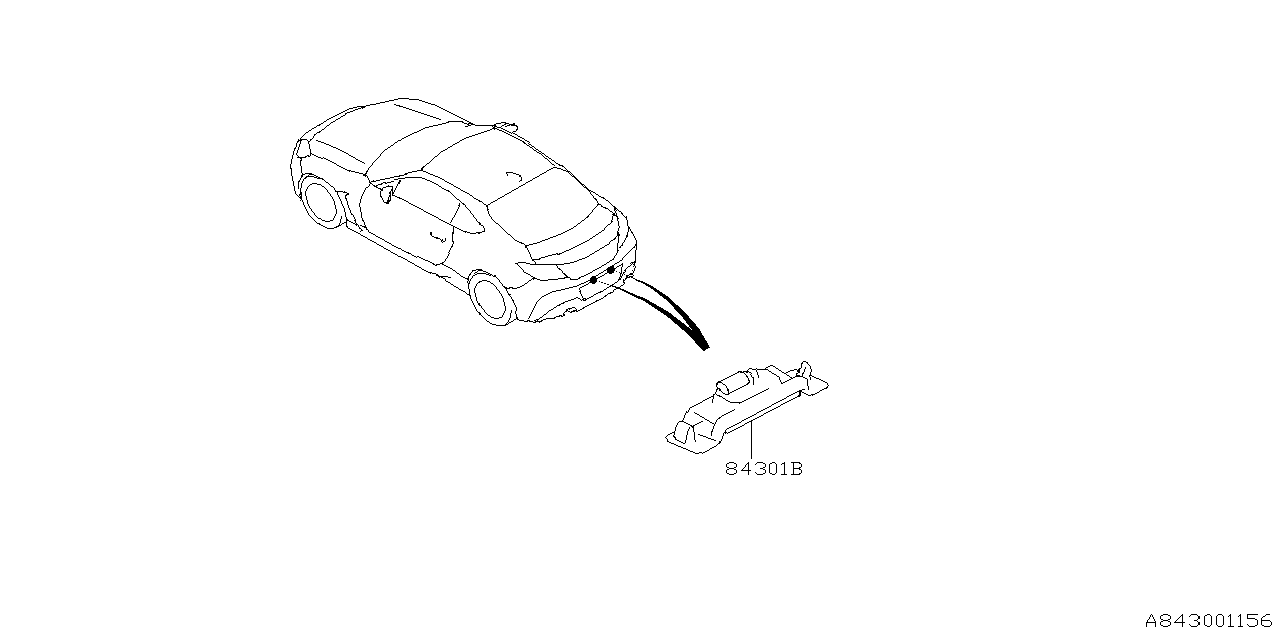 84301CC001 Subaru LAMP ASSY LIC
