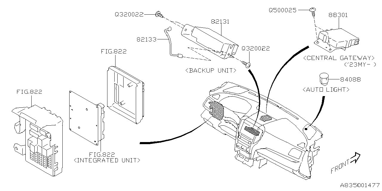 82133XC01A Subaru ADPT BACKUP UNIT