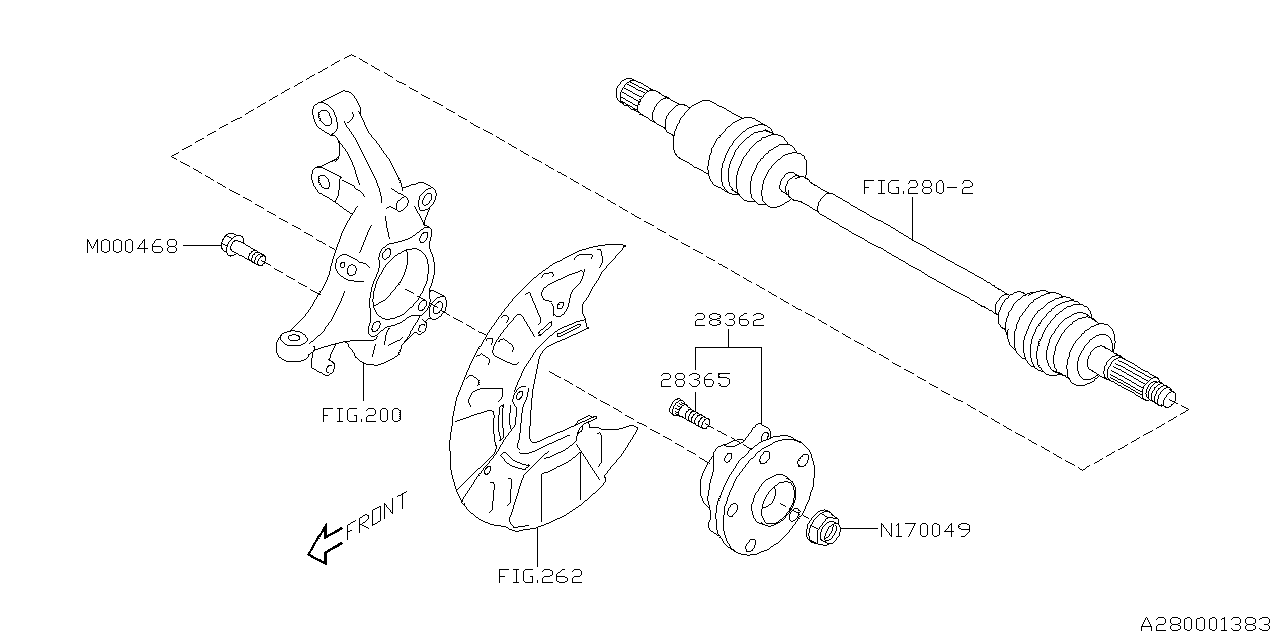 Subaru 28373AN00A Hub Unit COMPL F 28373AN00A Subaru Hub Unit COMPL F