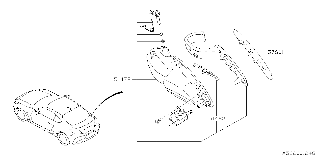 Subaru 57602CC000 FLAP OUT 57602CC000 Subaru FLAP OUT