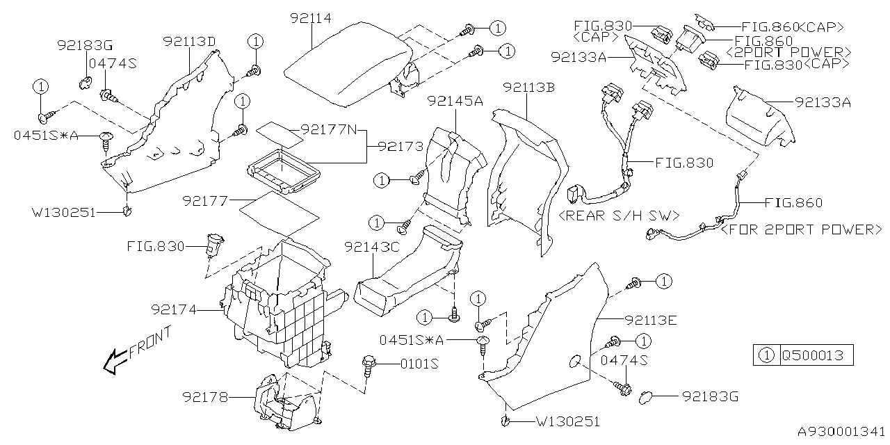 Subaru 92114SJ040ON LID ASSY CSL YEL 92114SJ040ON Subaru LID ASSY CSL YEL
