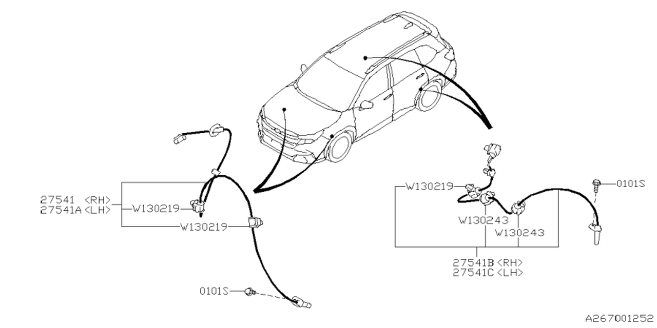 Subaru 27540SL000 SEN SUB AY FT RH 27540SL000 Subaru SEN SUB AY FT RH