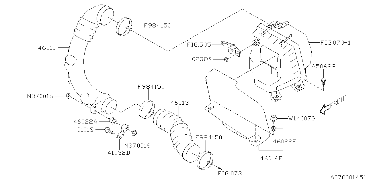 46012VC000 Subaru Air Intake Duct