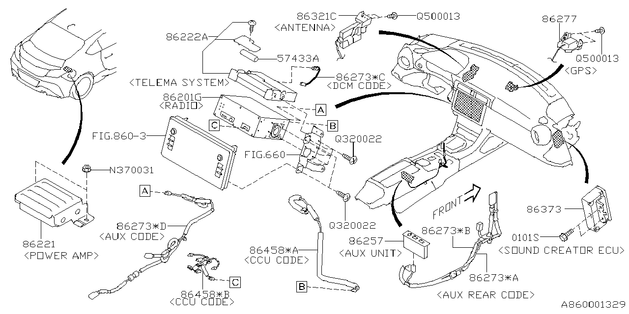 Subaru 86201CC710 Radio Assembly Chassis 86201CC710 Subaru Radio Assembly Chassis