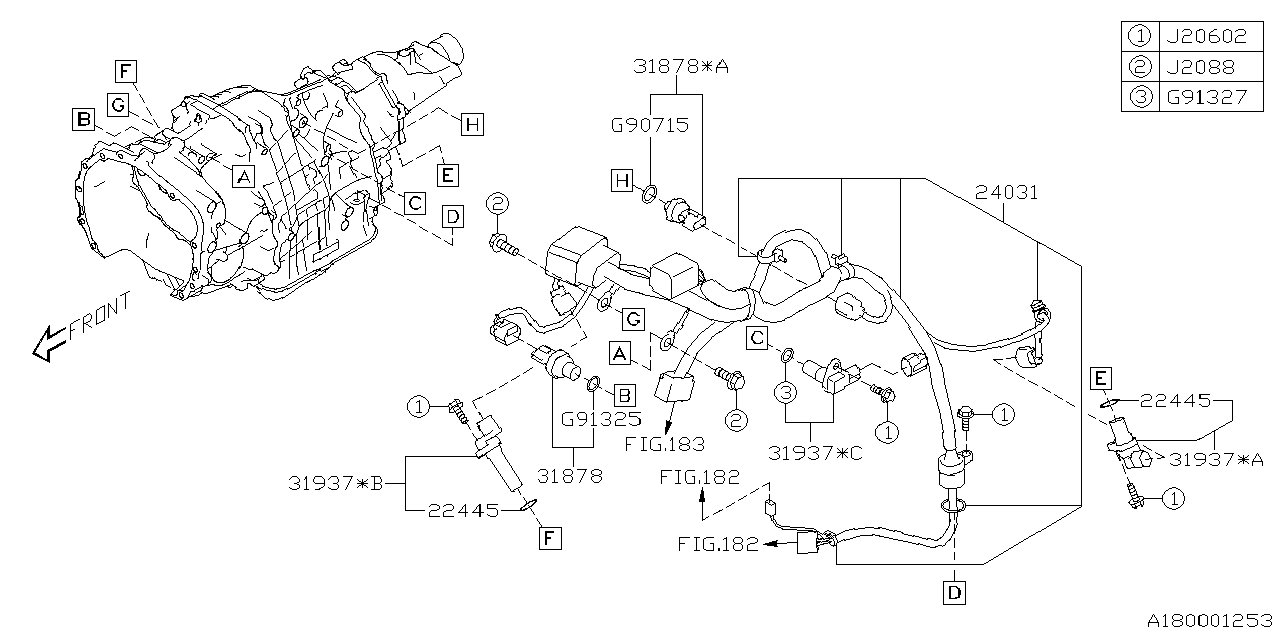 24031AB110 Subaru HARN-TRANS