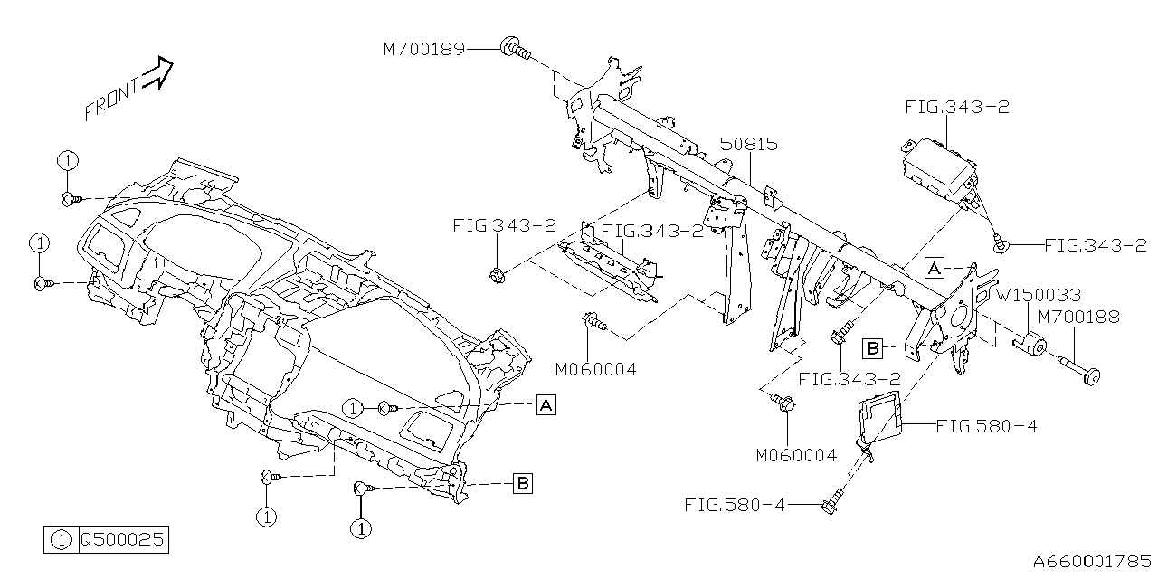 66300XC01A9P Subaru BEAM STRG COMPL